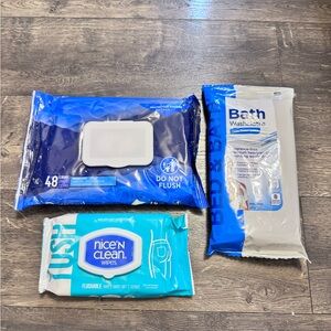 Lot of‎ 3 Adult Bath Washcloths NEW